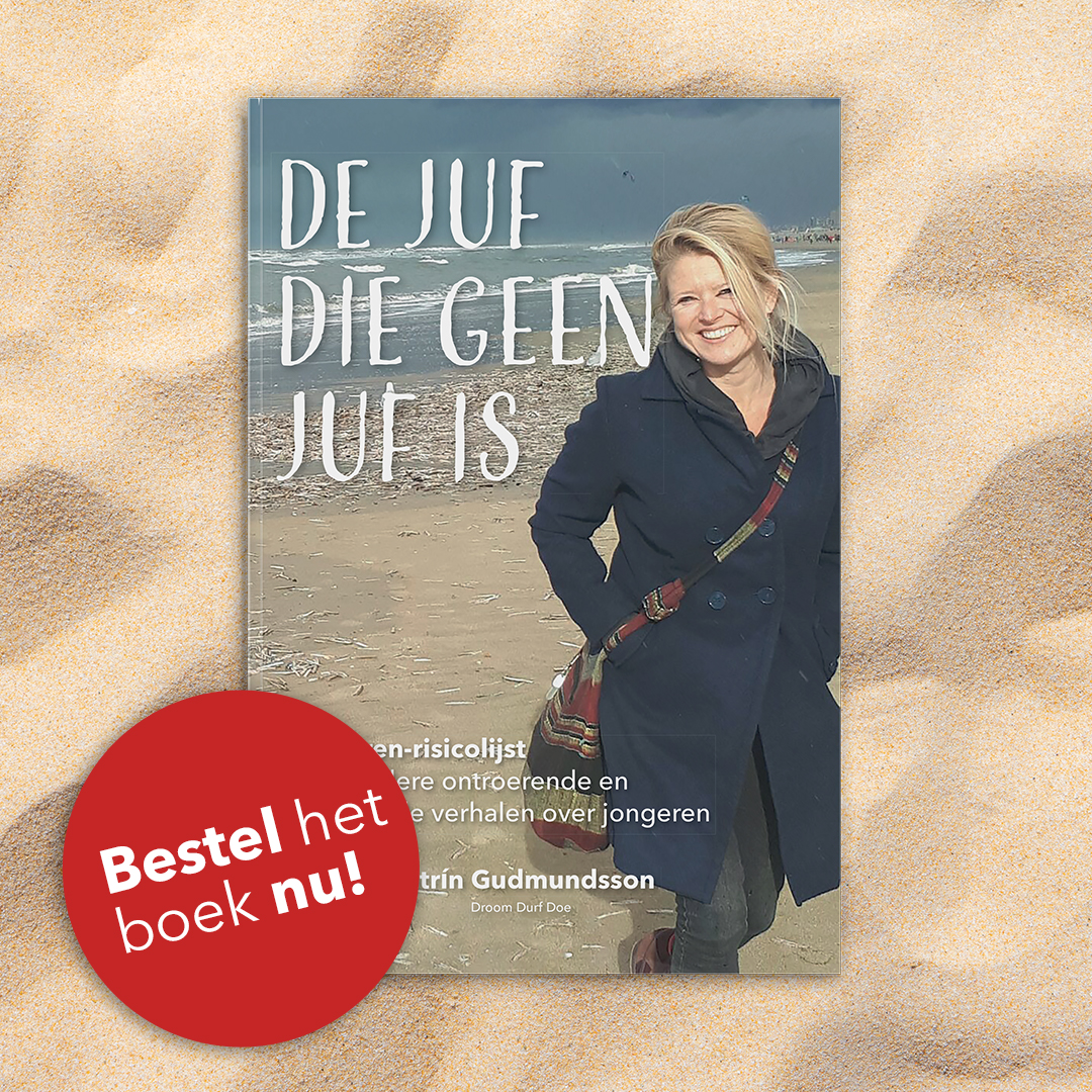 Omslag van het boek De juf die geen juf is van Katrín Gudmundsson